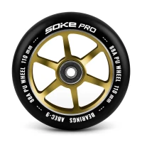 SOKE 803204 Kolesá na kolobežku 110 mm zlaté, 2 ks