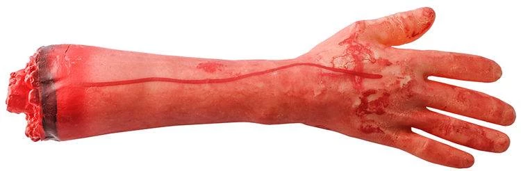 Uřízlá lidská ruka Halloween - dekorace
