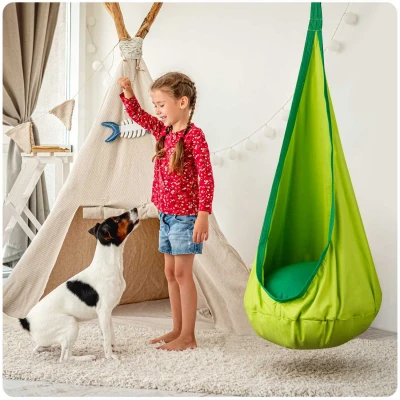 Neo-Sport 110002 Detská závesná hojdačka Cocoon, zelená
