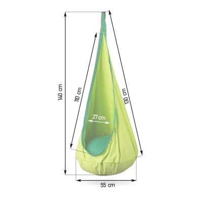 Neo-Sport 110002 Detská závesná hojdačka Cocoon, zelená