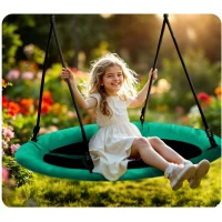 Neo-Sport 1052 Hojdačka Stork's Nest Swing 110 cm, zelená