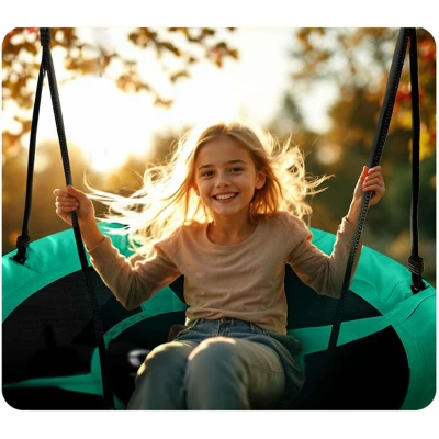 Neo-Sport 1052 Hojdačka Stork's Nest Swing 110 cm, zelená