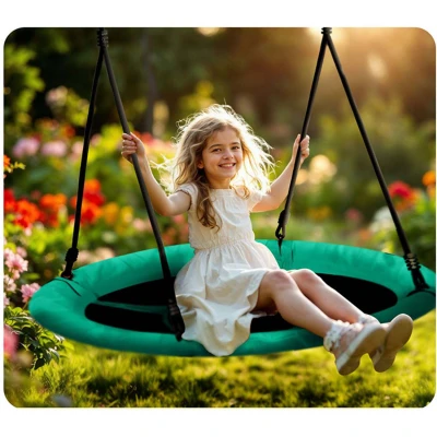 Neo-Sport 1052 Hojdačka Stork's Nest Swing 110 cm, zelená