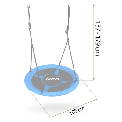 Neo-Sport 1080 Houpačka čapí hnízdo Swingo 100 cm, modrá