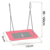 Neo-Sport NS-105 Houpačka hnízdo obdélníková Swingo 110 x 70 cm, červená