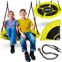 Neo-Sport 1083 Hojdačka Stork's Nest Swing 105 cm, žlto-zelená