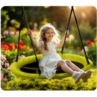 Neo-Sport 1083 Hojdačka Stork's Nest Swing 105 cm, žlto-zelená