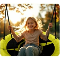 Neo-Sport 1083 Hojdačka Stork's Nest Swing 105 cm, žlto-zelená