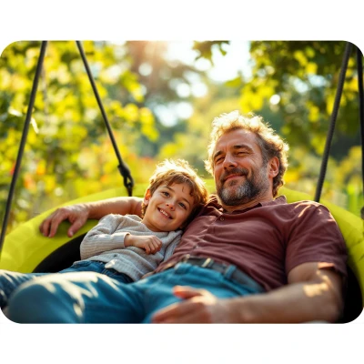 Neo-Sport 1083 Hojdačka Stork's Nest Swing 105 cm, žlto-zelená