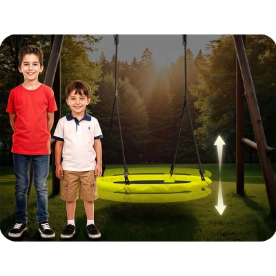 Neo-Sport 1083 Hojdačka Stork's Nest Swing 105 cm, žlto-zelená