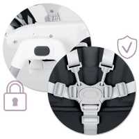 Ricokids 700603 Vysoká stolička Tulo so stolíkom, čierna