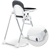 Ricokids 700603 Vysoká stolička Tulo so stolíkom, čierna