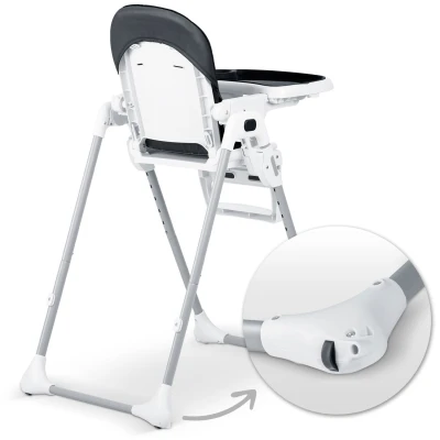 Ricokids 700603 Vysoká stolička Tulo so stolíkom, čierna