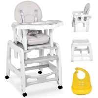 Ricokids 7090 Sinco 5 v 1 vysoká stolička - sivá