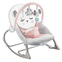 Nukido 705402 Detská hojdacie kreslo s vibráciami - ružové