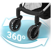 Nukido 716000 Paseo športový kočík, 0-36 mesiacov, 15 kg, čierny