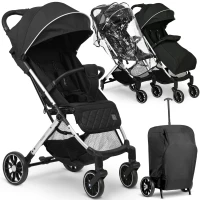 Nukido 716000 Paseo športový kočík, 0-36 mesiacov, 15 kg, čierny