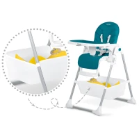 Ricokids 700601 Vysoká stolička Tulo so stolíkom, modrá