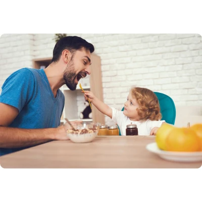 Ricokids 700601 Vysoká stolička Tulo so stolíkom, modrá