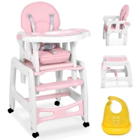 Ricokids 7091 Sinco 5 v 1 vysoká stolička - ružová