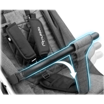 Nukido 716002 Paseo športový kočík, 0–36 mesiacov, 15 kg, tmavošedý