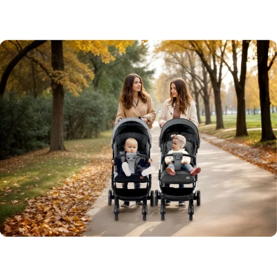 Nukido 716002 Paseo športový kočík, 0–36 mesiacov, 15 kg, tmavošedý