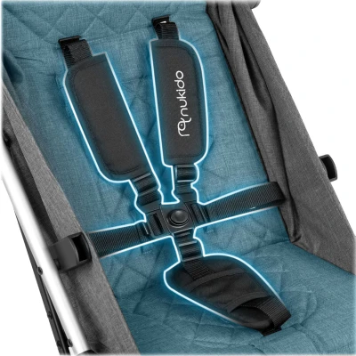 Nukido 716002 Paseo športový kočík, 0–36 mesiacov, 15 kg, tmavošedý