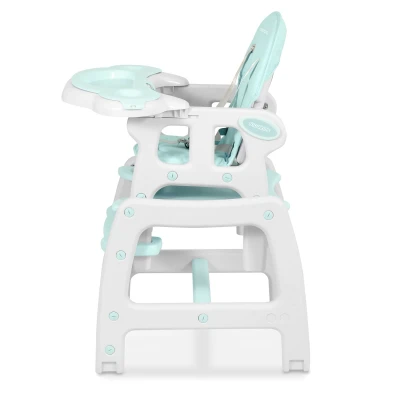 Ricokids 7092 Sinco 5 v 1 vysoká stolička - tyrkysová