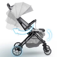 Nukido 716003 Paseo športový kočík, 0-36 mesiacov, 15 kg, svetlo sivý
