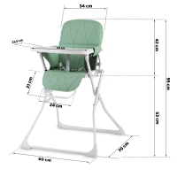 Ricokids 7098 Nuco vysoká stolička, biela a zelená
