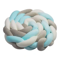 Ricokids 722001 Ochranný pletený mantinel do postýlky 2 m, modro-šedý