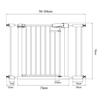 Nukido 718600 Bezpečnostná bránka s magnetickým uzáverom 76-104 cm, biela