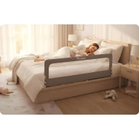 Nukido NK-228 Ochranná zábrana na posteľ 180 cm, sivá