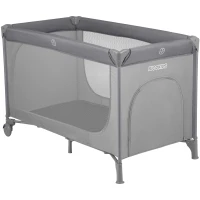 Ricokids RK-240 Cestovní postýlka 125 × 65 × 78 cm + matrace a taška, šedá