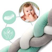 Ricokids 722002 Mantinel do postýlky 2 m, mátově šedý