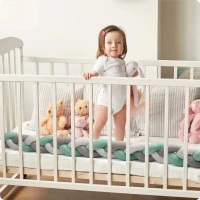 Ricokids 722002 Mantinel do postýlky 2 m, mátově šedý