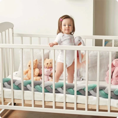 Ricokids 722002 Mantinel do postýlky 2 m, mátově šedý