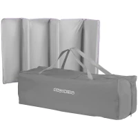 Ricokids RK-240 Cestovní postýlka + matrace a taška, 125 × 65 × 78 cm, šedo-levandulová