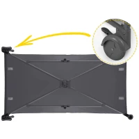 Ricokids RK-242 Cestovná detská postieľka + matrac + taška 125 × 65 × 78 cm, antracitová