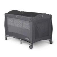 Ricokids RK-242 Cestovná detská postieľka + matrac + taška 125 × 65 × 78 cm, antracitová