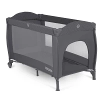 Ricokids RK-242 Cestovná detská postieľka + matrac + taška 125 × 65 × 78 cm, antracitová