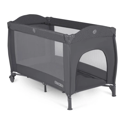 Ricokids RK-242 Cestovná detská postieľka + matrac + taška 125 × 65 × 78 cm, antracitová