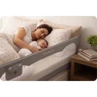 Nukido 722900 Ochranná zábrana na posteľ 200 cm, sivá