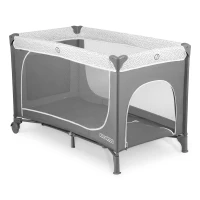 Ricokids RK-241 Cestovná detská postieľka + matrac + taška 125×65×78 cm, sivá