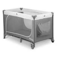 Ricokids RK-241 Cestovná detská postieľka + matrac + taška 125×65×78 cm, sivá