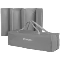 Ricokids RK-241 Cestovná detská postieľka + matrac + taška 125×65×78 cm, sivá