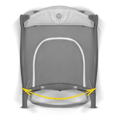Ricokids RK-241 Cestovná detská postieľka + matrac + taška 125×65×78 cm, sivá