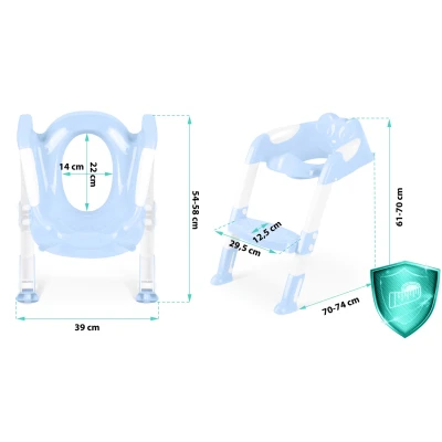 Ricokids 729100 Dětské WC sedátko se schůdky Koala - modrá