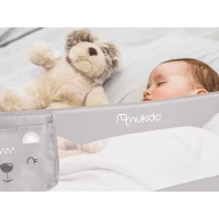 Nukido 722400 Ochranná zábrana na postel 180 × 42 × 35 cm, šedá