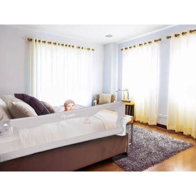 Nukido 722400 Ochranná zábrana na postel 180 × 42 × 35 cm, šedá